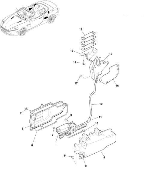 Image of CABLE GUIDE FOR THE TONNEAU MOTOR