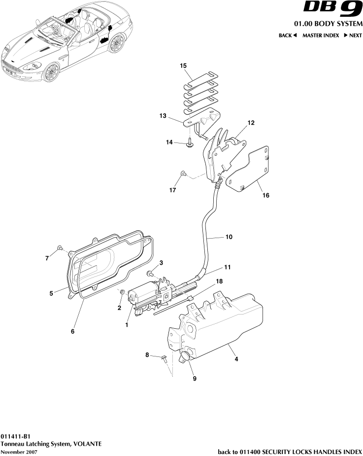 car: DB9,item_no: -,quantity: 1,reference: DB9_05_12_00-00-DB9_05_12_011411-B1