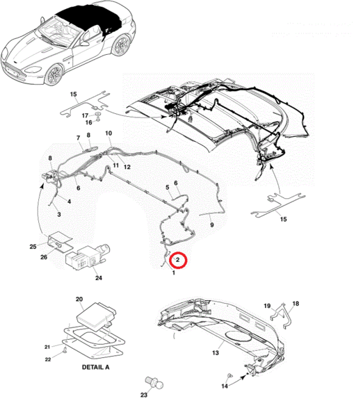 Image of FOLDING ROOF HYD MAIN CYL PIPE - LEFT