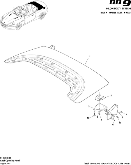 car: DB9,item_no: 1,quantity: 1,reference: DB9_05_12_00-00-DB9_05_12_011703-B1