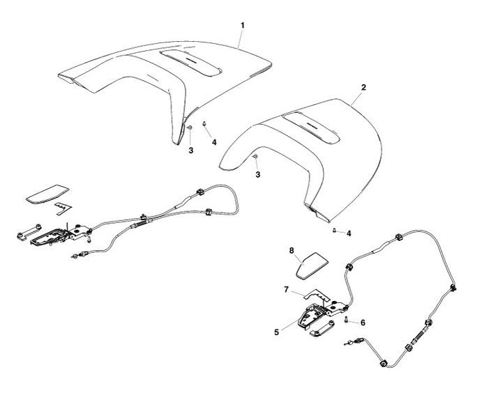 Image of FOLDING ROOF MECHANISM COVER RIGHT