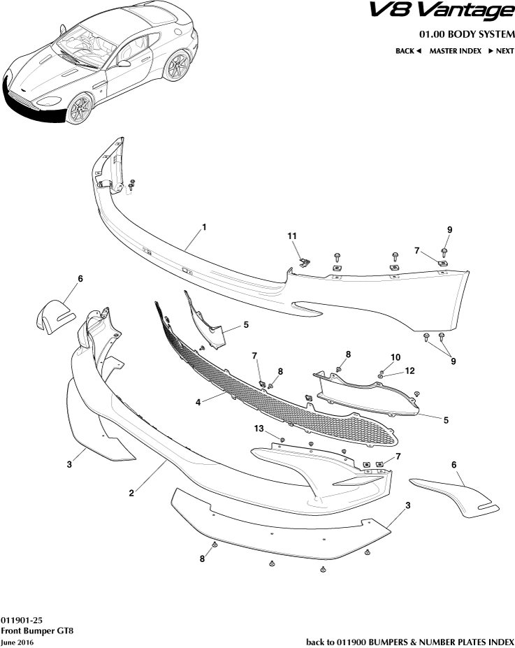 car:VANTAGE V8,item_no:13,quantity:6,reference:VANTAGE_V8_00-00-VANTAGE_V8_011901-25