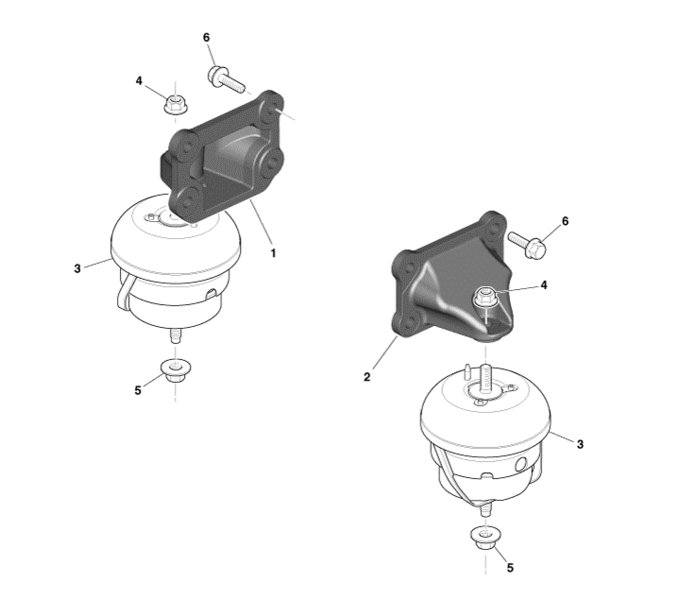 Image of FRONT ENGINE MOUNT RIGHT HAND