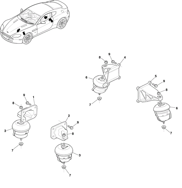 REAR RIGHT HAND ENGINE SUPPORT MOUNT BRACKET