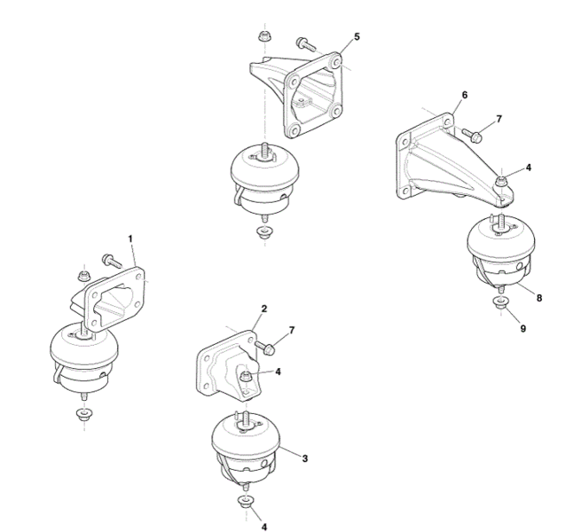 Image of LEFT HAND TRANSMISSION MOUNTING BRACKET