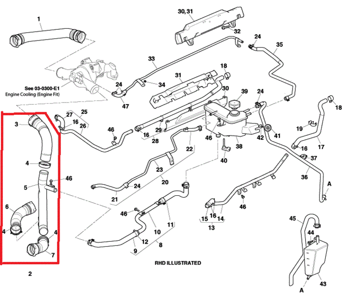 Image of ENGINE COOLANT WATER BYPASS TUBE ASSEMBLY