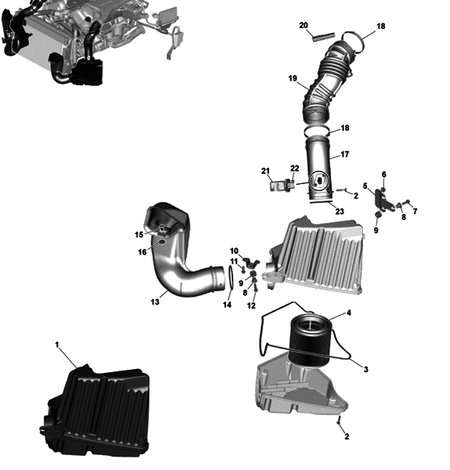 Image of AIR INTAKE DUCT LEFT HAND