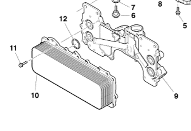 Image of OIL COOLER AND THERMOSTAT ASSEMBLY