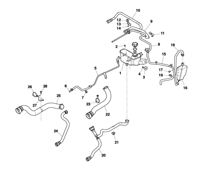 Image of RADIATOR HOSE INLET 4.7 MODELS