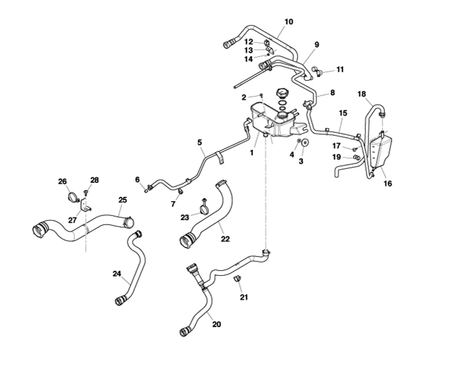 Image of RADIATOR HOSE INLET 4.7 MODELS