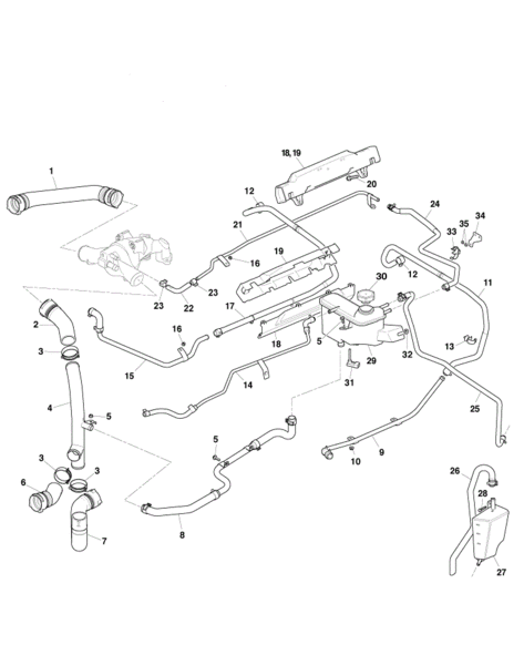 Image of WATER COOLANT RETURN HOSE PIPE