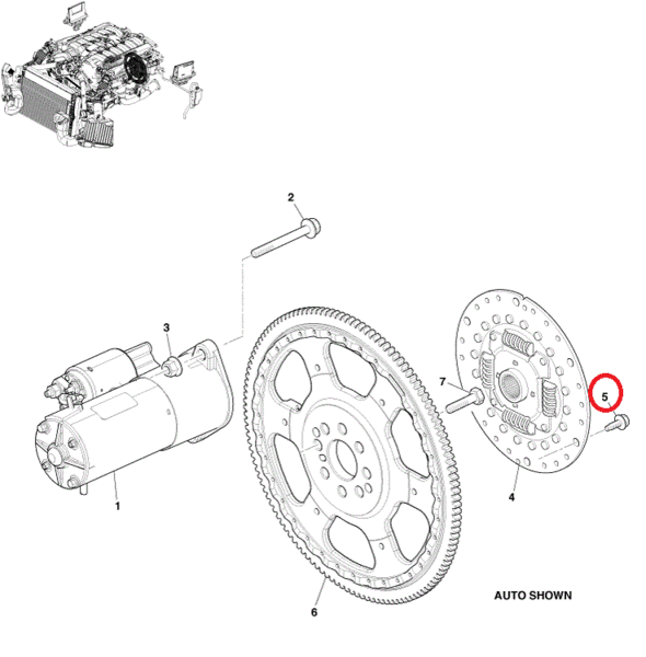 Image of AUTO DRIVE DAMPER TO FLYWHEEL BOLT M8 X 1.25