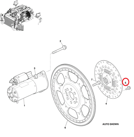 Image of AUTO DRIVE DAMPER TO FLYWHEEL BOLT M8 X 1.25