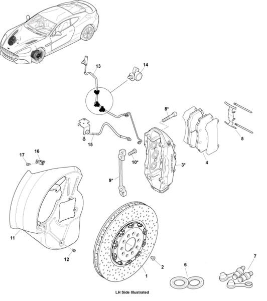 Image of FRONT BRAKE SHIELD DISC - LEFT HAND