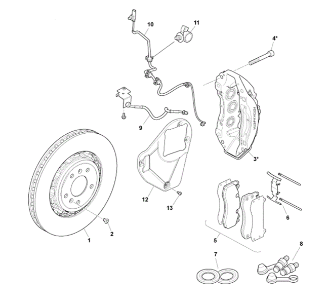Image of FRONT WHEEL BRAKE HOSE RIGHT HAND
