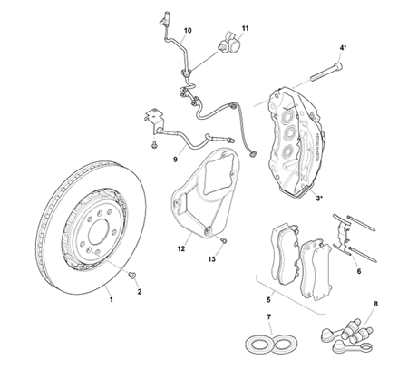Image of FRONT WHEEL BRAKE HOSE RIGHT HAND