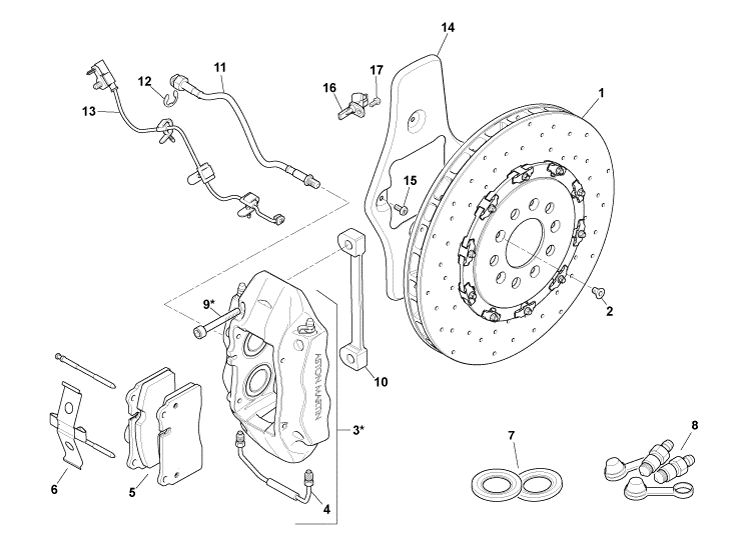 Image of REAR BRAKE CALIPER PIN AND SPRING TENSION CLIP