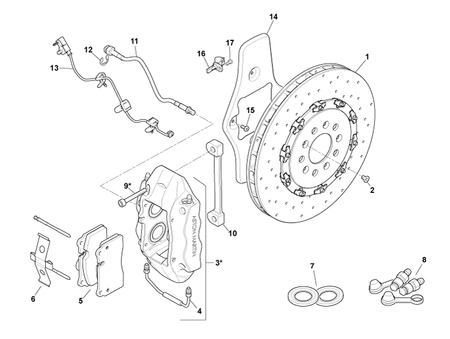 Image of REAR BRAKE CALIPER PIN AND SPRING TENSION CLIP