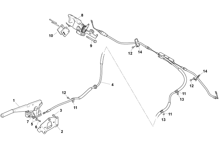 Image of HANDBRAKE PARKING BRAKE LEVER - LHD