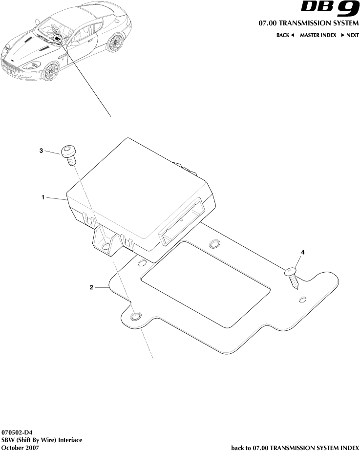 car: DB9,item_no: 2,quantity: 1,reference: DB9_05_12_00-00-DB9_05_12_070502-D4