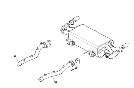 Image of REAR EXHAUST PIPE LEFT HAND
