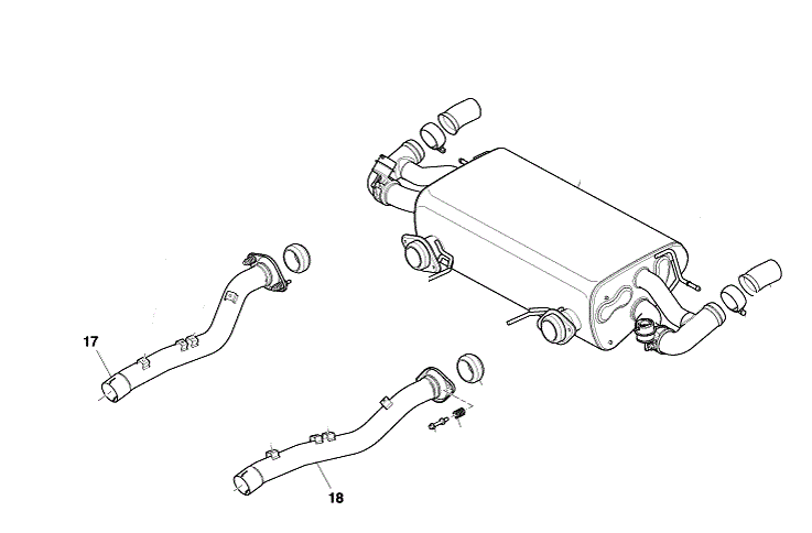 Image of REAR EXHAUST PIPE RIGHT HAND