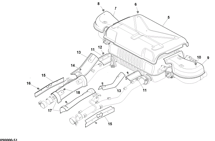 Image of REAR EXHAUST SHIELD COVER