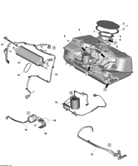 Image of FUEL JET PUMP MODULE AND HOSES