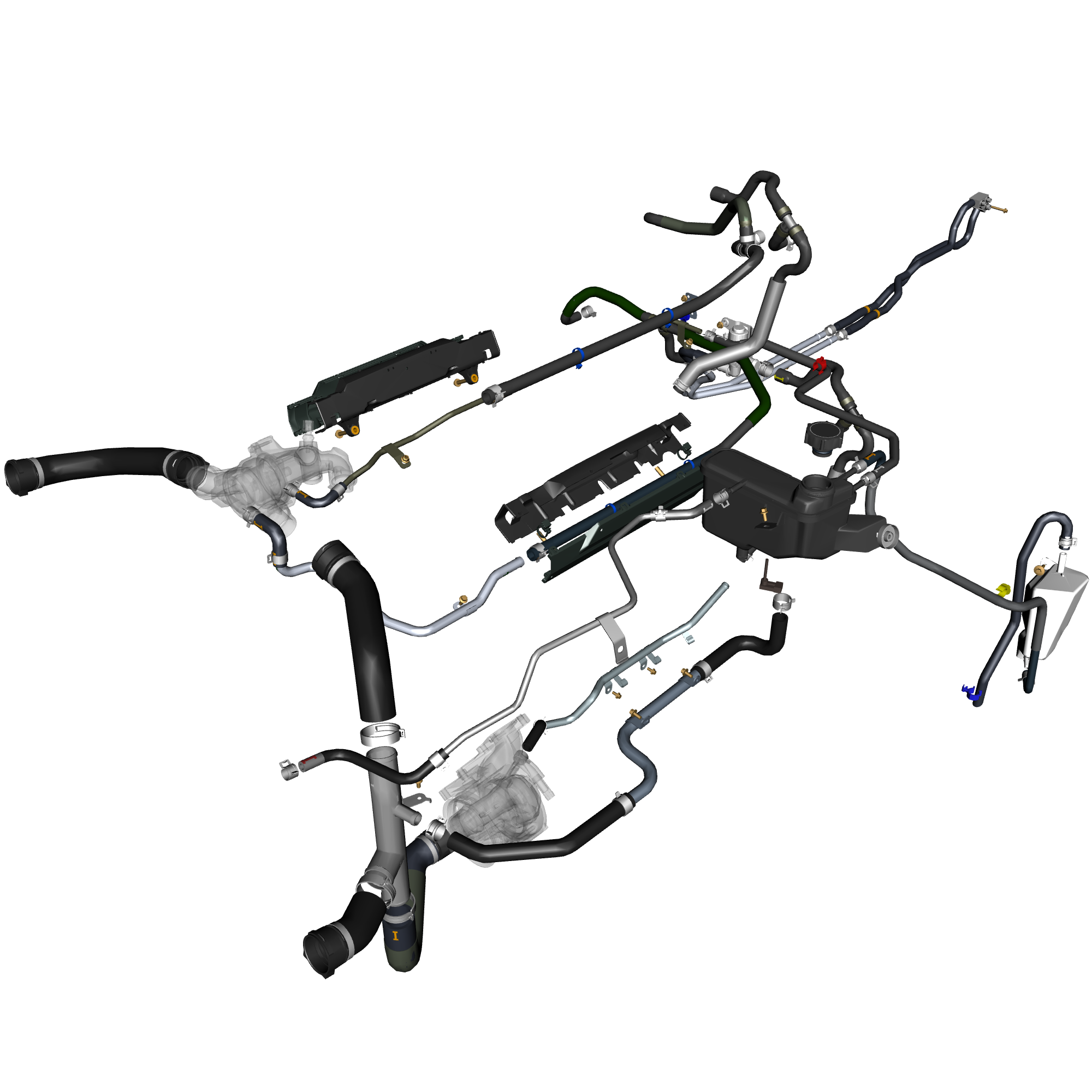 car:TARAF,item_no:,quantity:1,reference:TARAF_PartsCatalogue-030300-01 Coolant Hoses & Reservoir