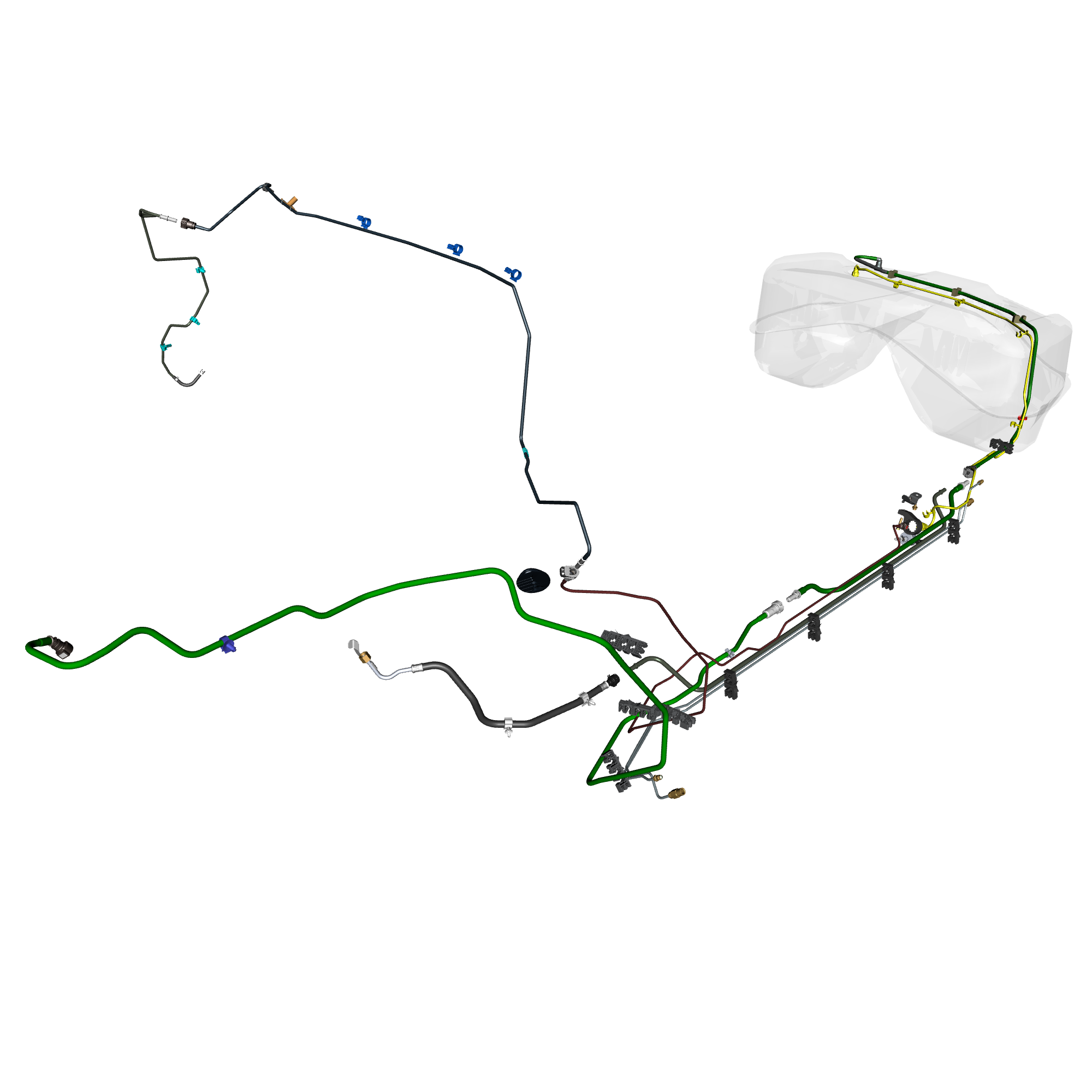 car:DBX,item_no:,quantity:1,reference:DBX_PartsCatalogue-570103-40 Fuel Lines, STRAIGHT-SIX, FOH