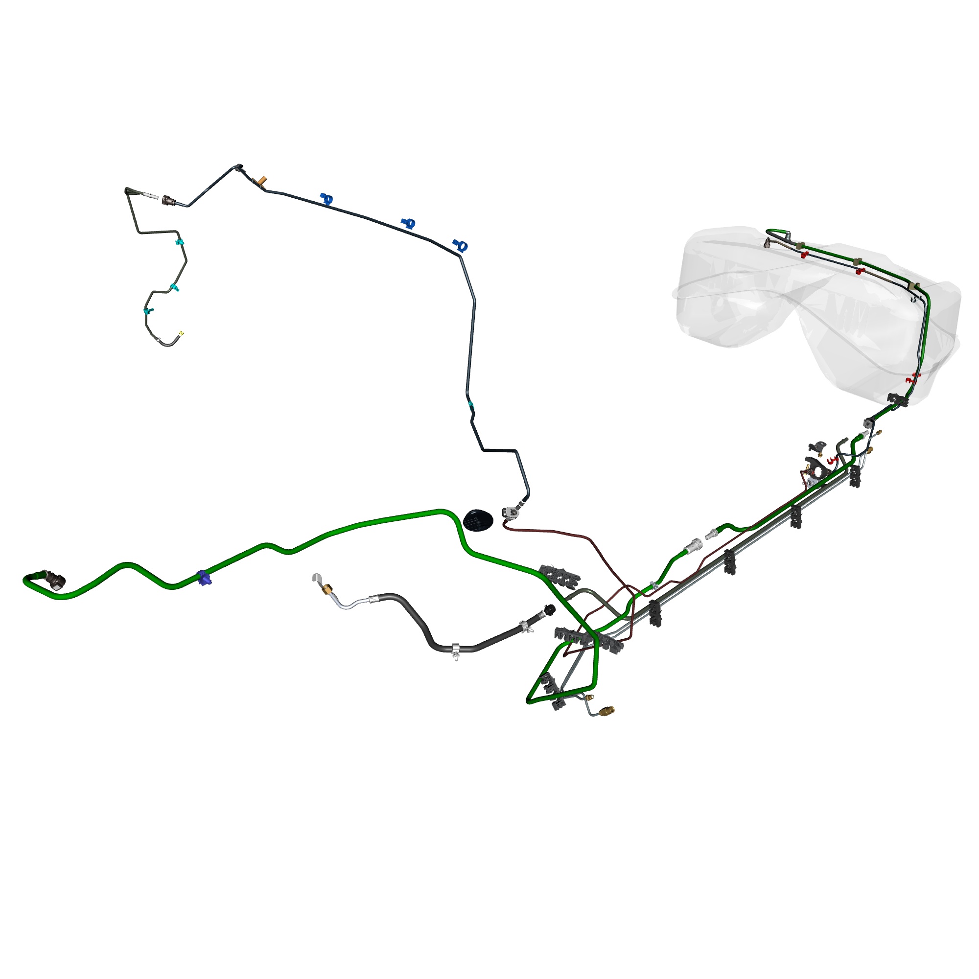 car:DBX,item_no:,quantity:1,reference:DBX_PartsCatalogue-570103-40 Fuel Lines, STRAIGHT-SIX, FOH