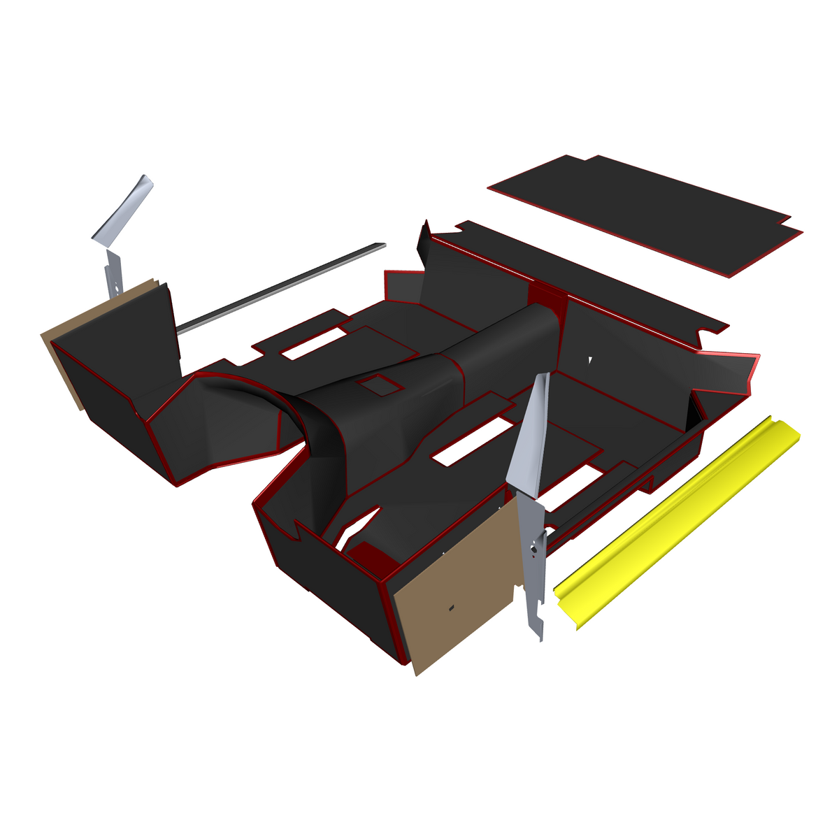 car: DB4 GTZ,item_no: nan,quantity: 1,reference: DB4GTZ_PartsCatalogue-010501-01 Main Floor Trim