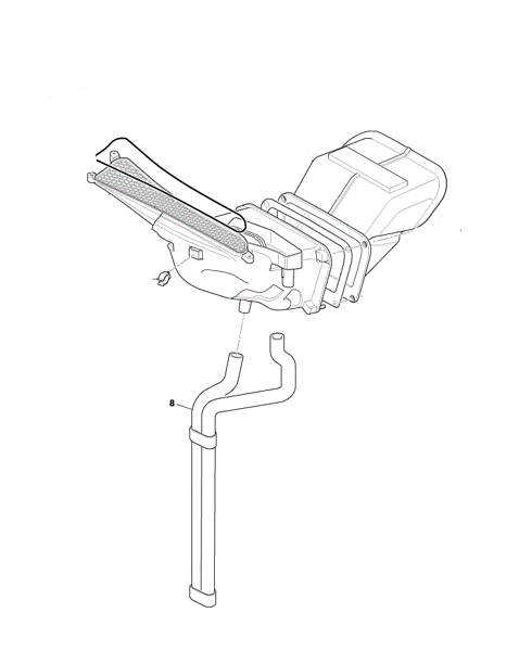 Image of HEATER, AIR INLET PLENUM DRAIN PIPES, HOSE