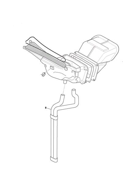Image of HEATER, AIR INLET PLENUM DRAIN PIPES, HOSE