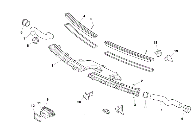 Image of GRILLE WINDSCREEN DEFROST AIR VENT FIXING SCREWS