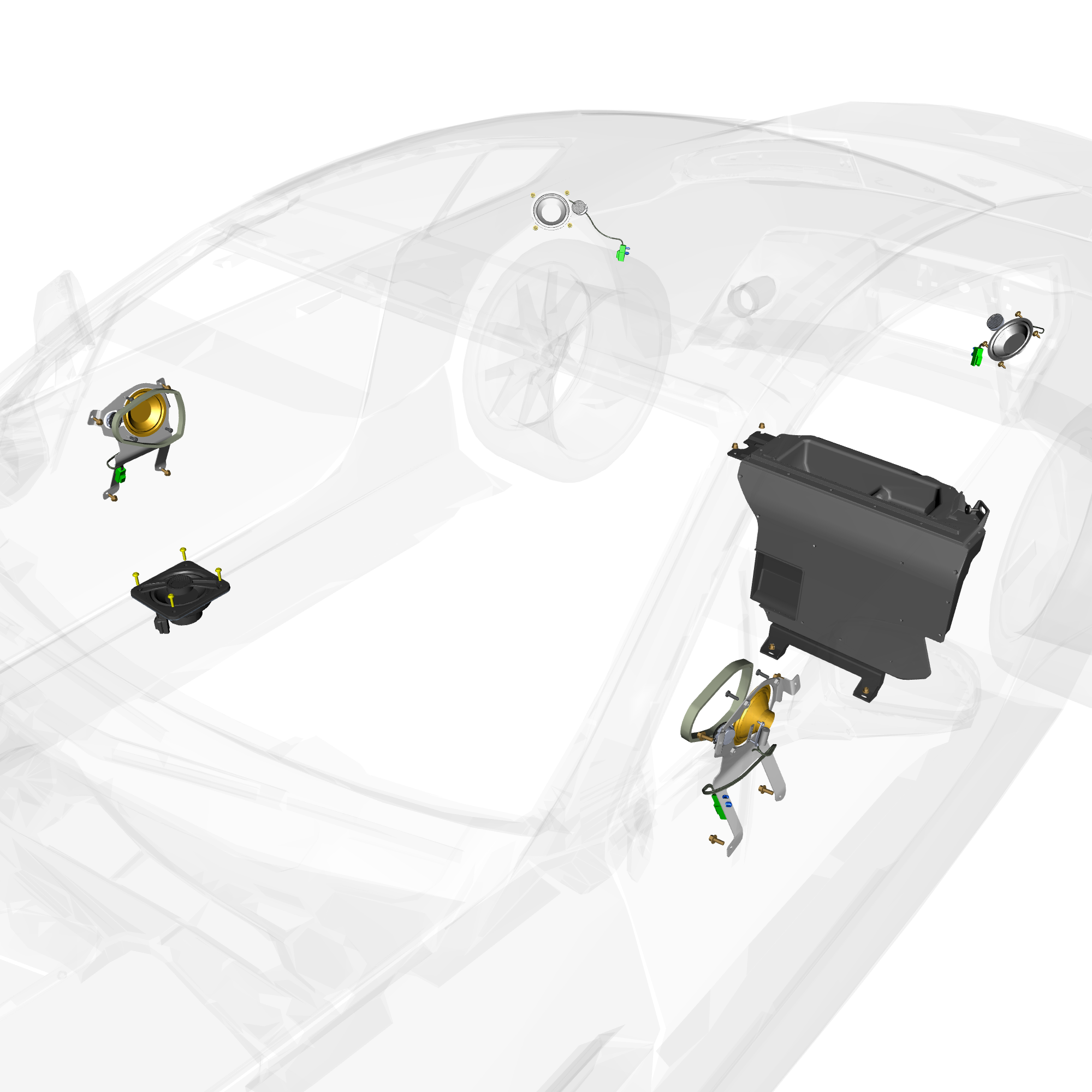 car:VANTAGE V12S,item_no:,quantity:4,reference:VANTAGE_V12S_PartsCatalogue-150301-D1 Speaker System Standard