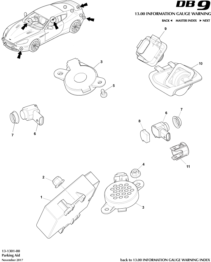 car: DB9,item_no: -,quantity: 1,reference: DB9_13_00-00-DB9_13_13-1301-00