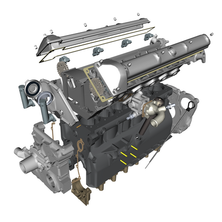 car: DB4 GTZ,item_no: nan,quantity: 8,reference: DB4GTZ_PartsCatalogue-032103-10 Engine Structure