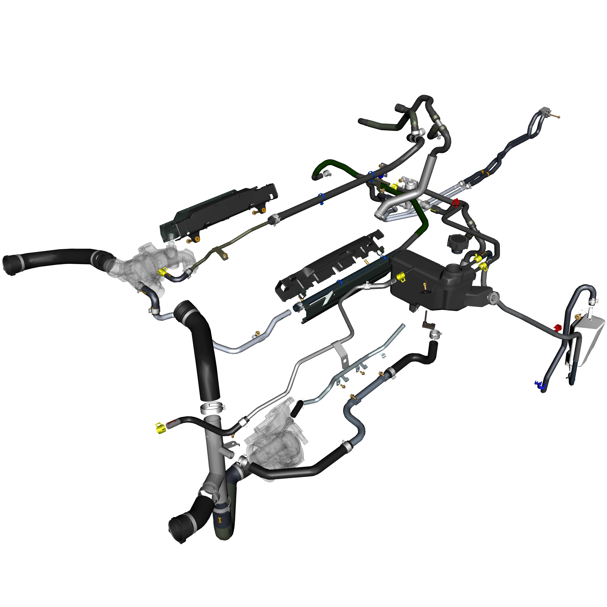car:TARAF,item_no:,quantity:6,reference:TARAF_PartsCatalogue-030300-01 Coolant Hoses & Reservoir