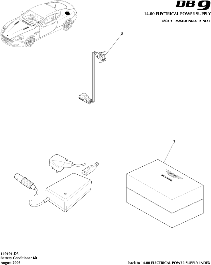 car: DB9,item_no: -,quantity: 2,reference: DB9_05_12_00-00-DB9_05_12_140101-D3