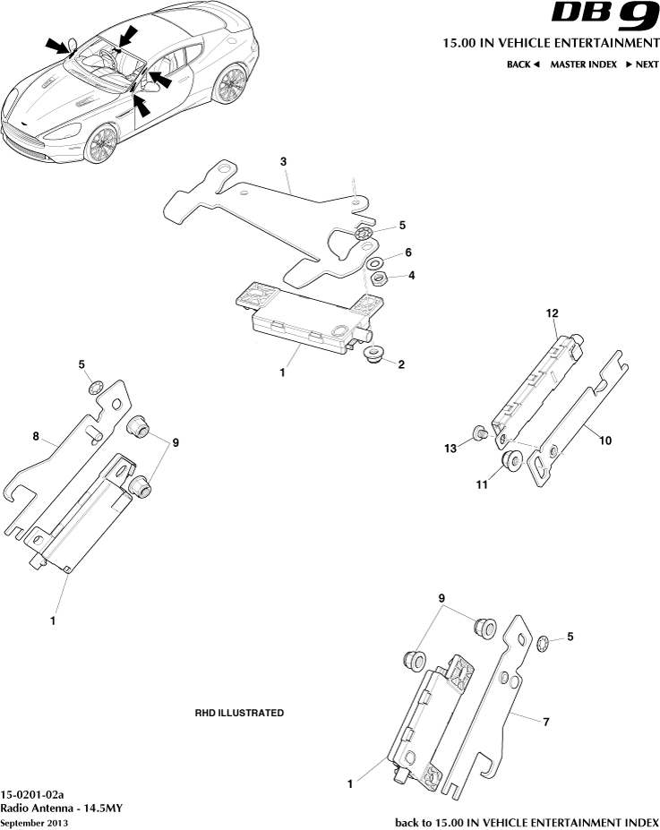 car: DB9,item_no: 13,quantity: 1,reference: DB9_13_00-00-DB9_13_15-0201-02a