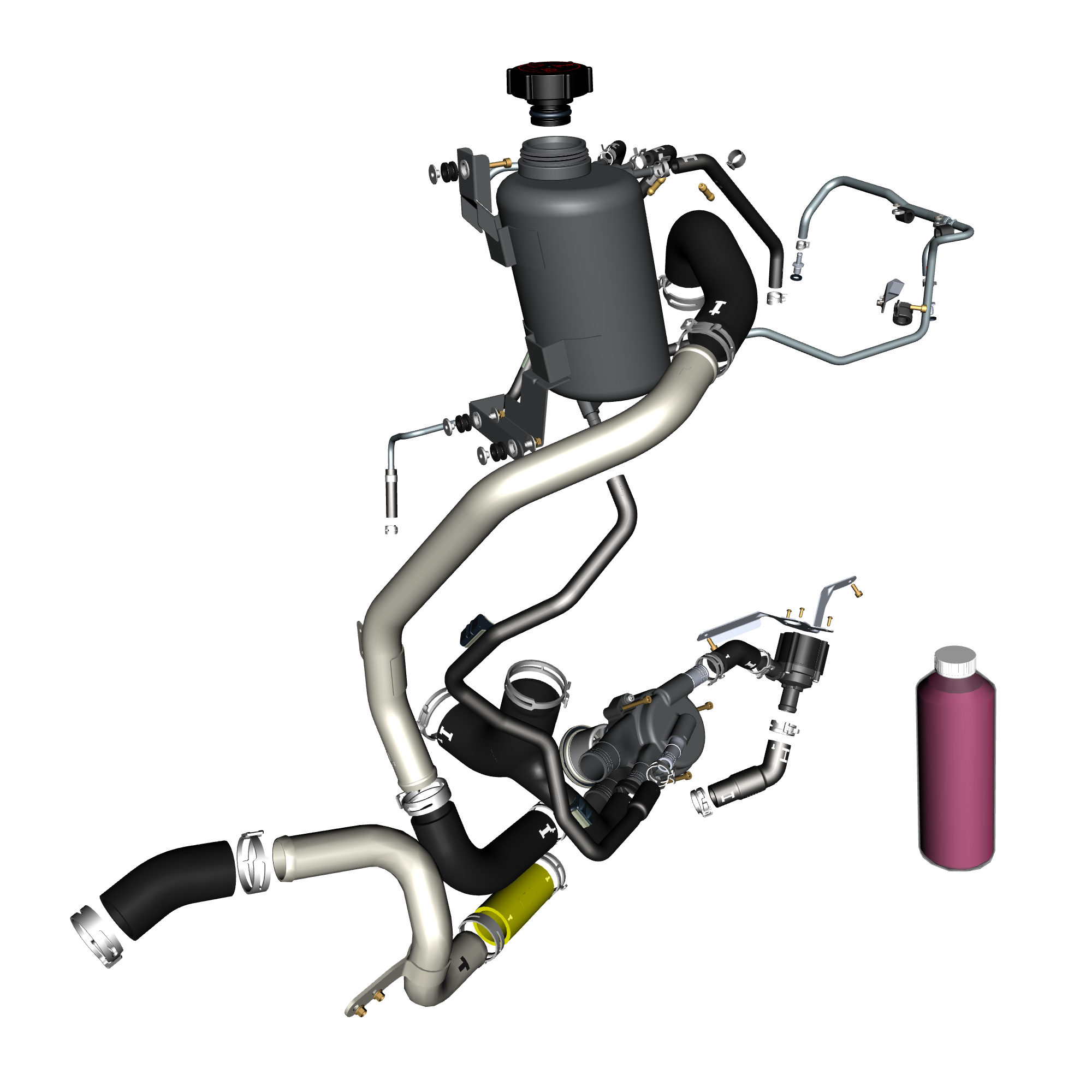 car: VALKYRIE,item_no: nan,quantity: 1,reference: VALKYRIE_PartsCatalogue-030304-00 Reservoir and Hoses
