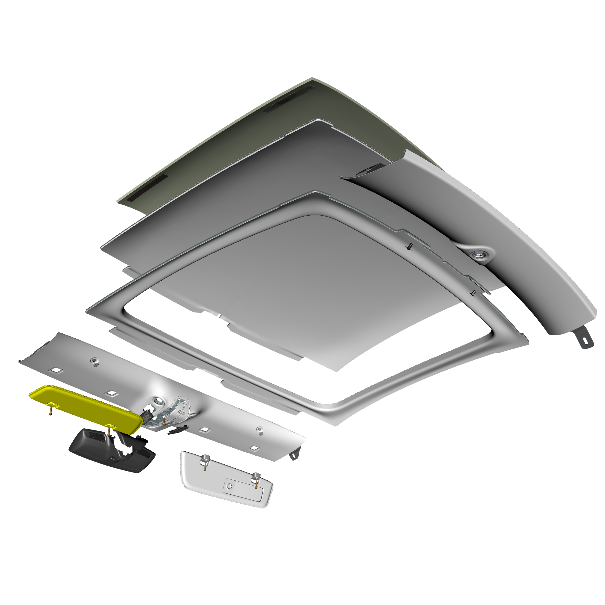car:VANQUISH,item_no:,quantity:1,reference:VANQUISH_25_PartsCatalogue-010503 Headliner Assembly