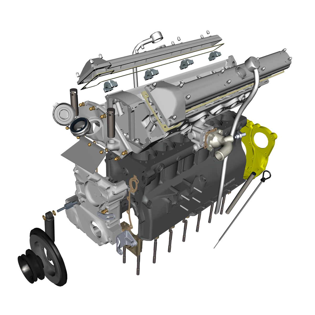 car:db5 gf,item_no:,quantity:1,reference:db5gf_partscatalogue-031600-10 engine structure