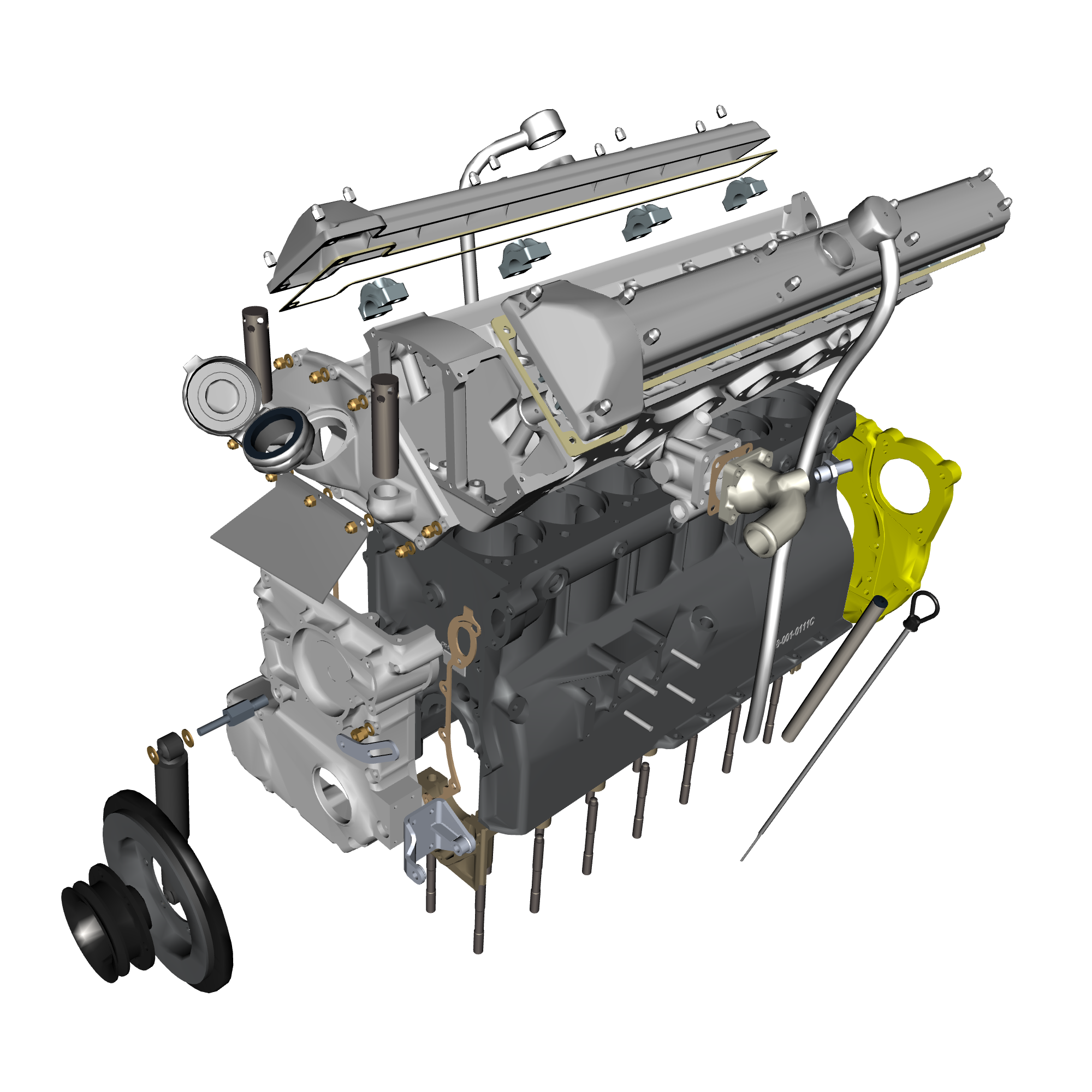 car:db5 gf,item_no:,quantity:1,reference:db5gf_partscatalogue-031600-10 engine structure