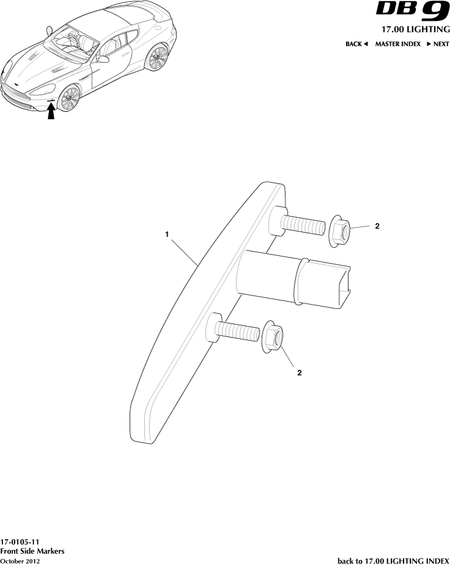 car: DB9,item_no: 1,quantity: 2,reference: DB9_13_00-00-DB9_13_17-0105-11