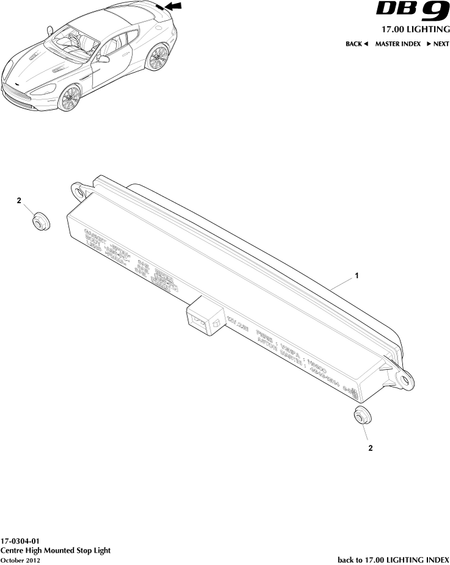 car: DB9,item_no: 1,quantity: 1,reference: DB9_13_00-00-DB9_13_17-0304-01