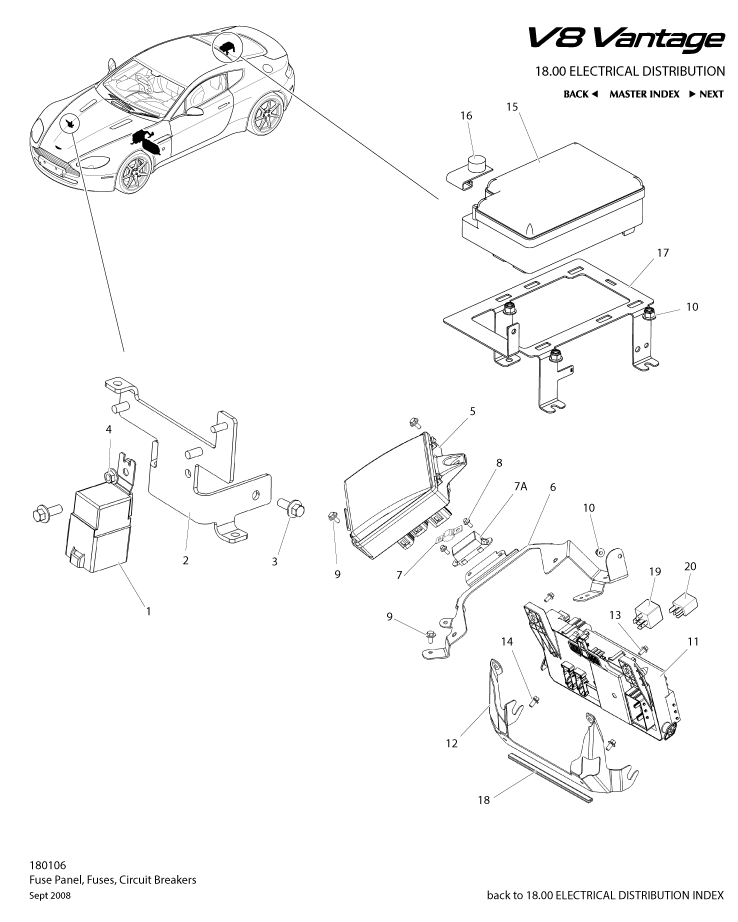 car: VANTAGE V8,item_no: -,quantity: A/R,reference: VANTAGE_V8_00-00-VANTAGE_V8_180106