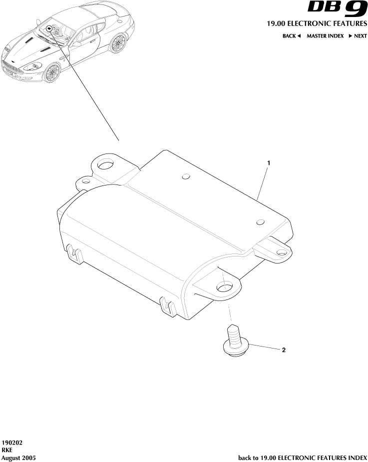 car: DB9,item_no: -,quantity: 1,reference: DB9_05_12_00-00-DB9_05_12_190202