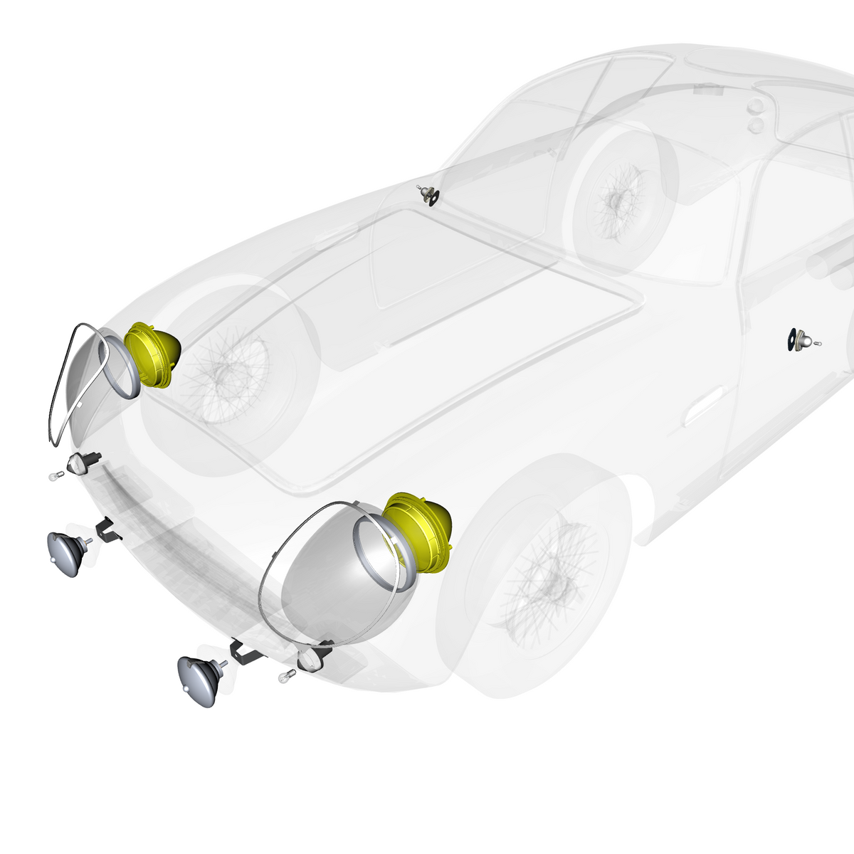 car: DB4 GTZ,item_no: nan,quantity: 2,reference: DB4GTZ_PartsCatalogue-170100-02 Front Lighting